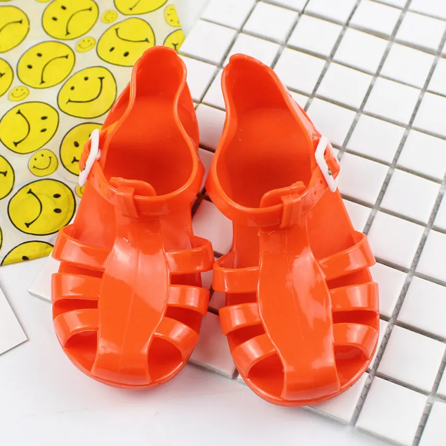 Belva Child Anti slip Cute Color Jelly Shoes Roman Sandals for Girls
