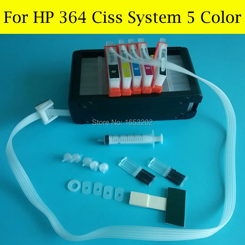 NEW!! 5 Color Continuous Ink Supply System For HP B8550 C5324 C5380