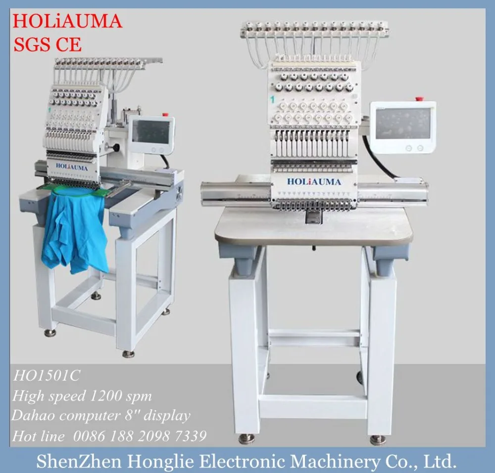 Home Used Commercial Computer Embroidery Machine / 3D Cap Garment