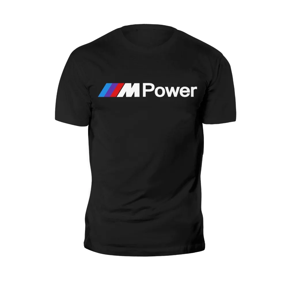 Новые модные крутые повседневные футболки летняя новая футболка M power Emblem Tee 100% хлопок на заказ принт повседневные футболки с коротким