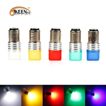 

OKEEN 2pcs 1157 Led Bulbs Strobe Flashing BAY15D 1157 Led Brake Light Bulb White Red Amber Flashlight Led Reverse Signal Lamp