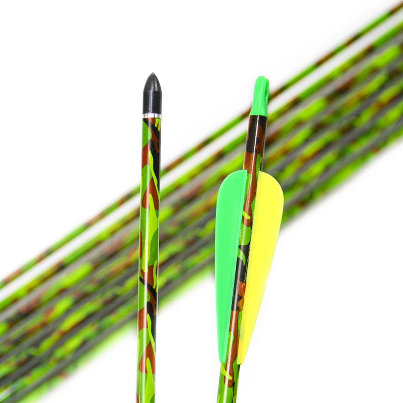 YINOW New camouflage color pure carbon fiber arrow archery arrow 300