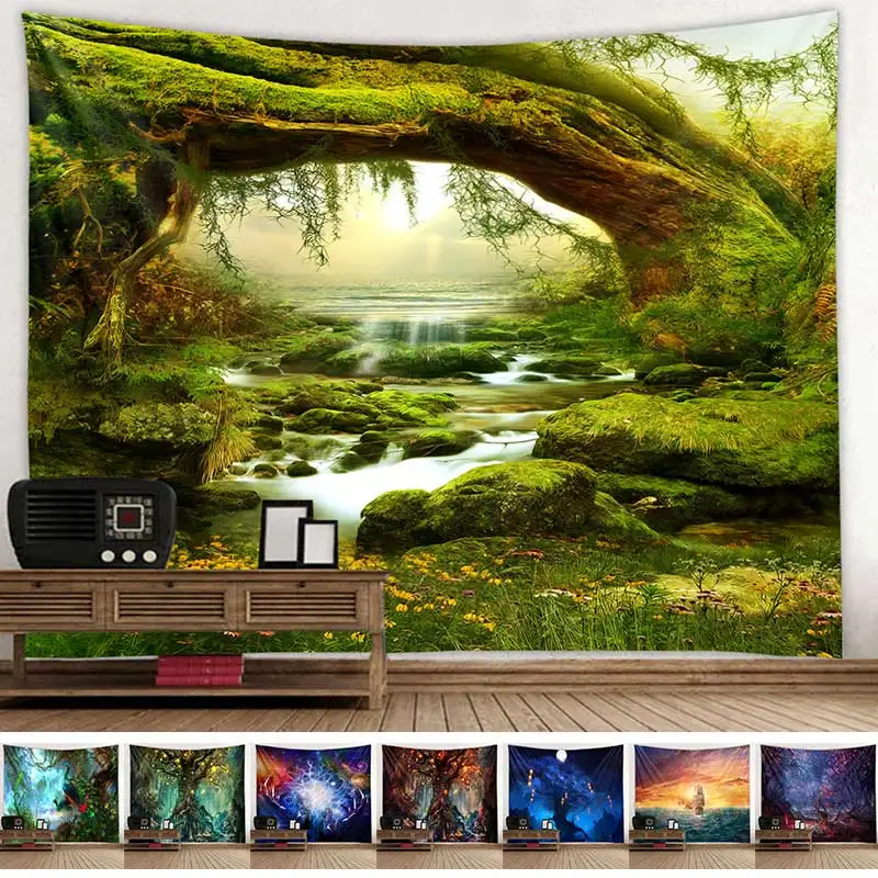 

Europe and America Style Background Tapestry Sitting Blanket Party Decoration Psychedelic Tapestries Decor Home Art Polyester