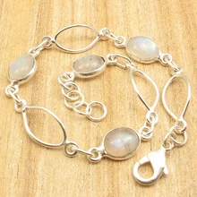 

Silver Plated Jewellery ! Bracelet 7 7/8 Inches !! Low Price LARIMAR Gems