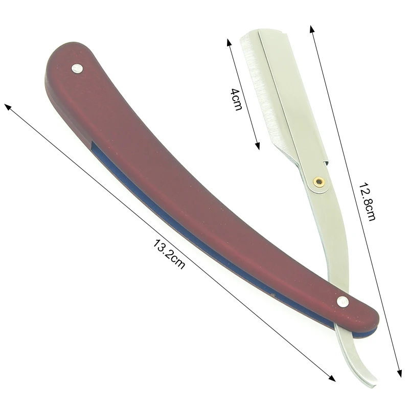 1 шт. Профессиональная ручная бритва с прямым краем из нержавеющей стали, острые бритвы, складные бритвенные бороды с лезвием, 3 цвета, HC0014