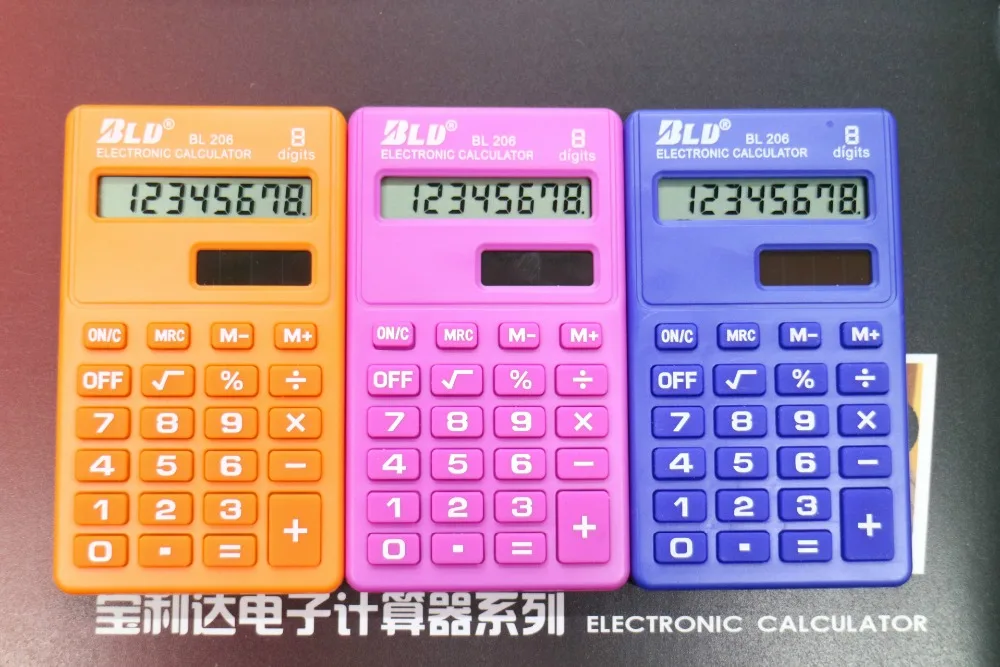Студенческий мини-электронный калькулятор смешанных цветов, расчетные офисные принадлежности, подарок