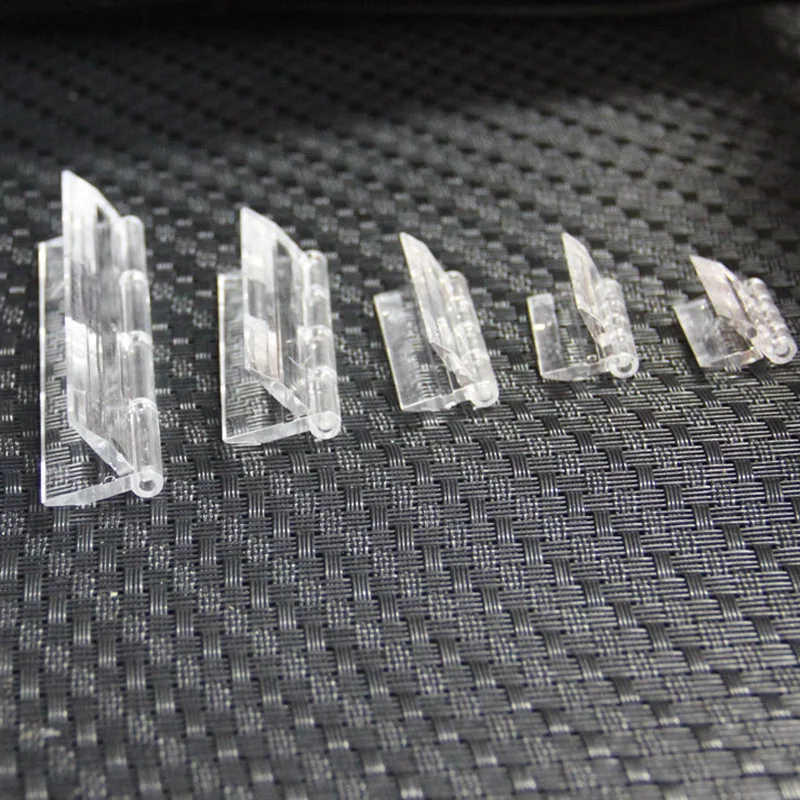 

Acrylic Transparent Hinge Plexiglass Folding Door Shaft Doors and Windows Plastic Hinges 10pcs