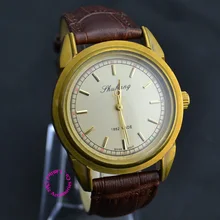 Bon pour le prix de gros de l’acheteur de bonne qualité homme mens vintage de luxe classique antique véritable en cuir à la main Vent montre mécanique