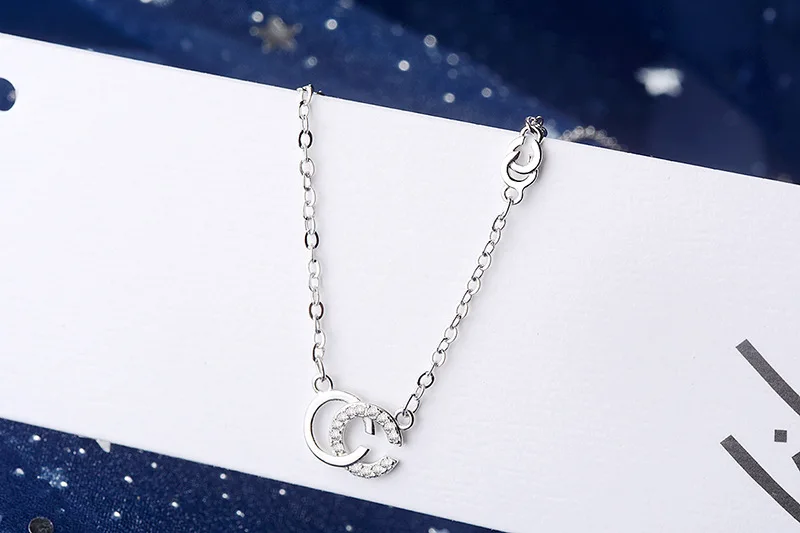 TOUCHEART простой циркон CC ожерелья с буквой& кулон для женщин Сверкающее ювелирное ожерелье Шарм массивное ожерелье с цепочкой SNE190131