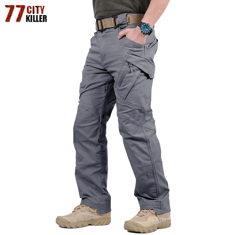 

Military Style Cargo Pants Men Army Tactical Pants IX9 Combat Trousers Casual Work Trousers SWAT Thin Pocket Pants Plus Size 5XL