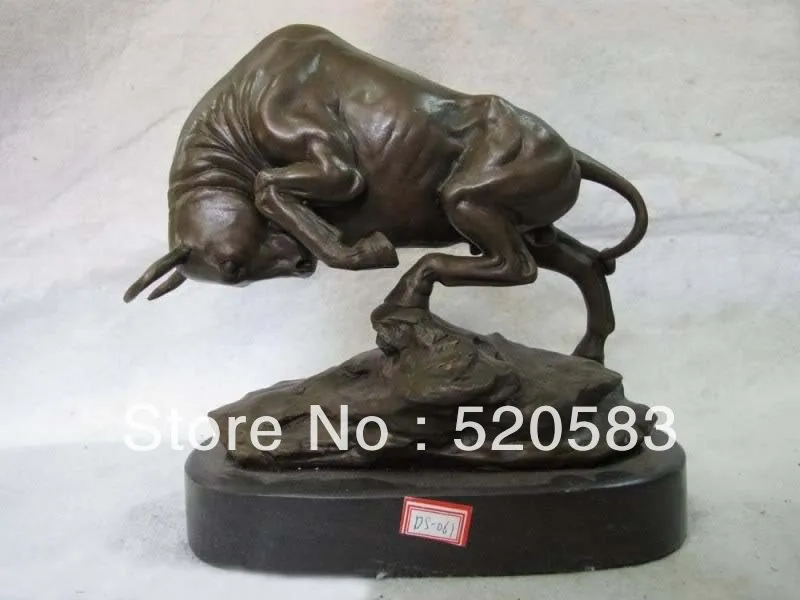 

Western Art statuary Bronze Copper abstract Spain corrida wrath OX Bull Statue