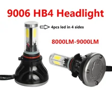 Автомобильный комплект светодиодных фар 9006 HB4 80 w/set 8000LM, авто светодиодные фары H1 H3 H7 H8 H9 H10 H11 9005 9006 HB1 HB2 HB3 HB4 HB5 9007 H4