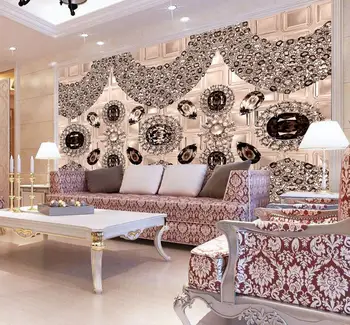 

Custom Wallpaper For Walls Europea Modern 3D Stereoscopic wallpaper roll Brown 3D Photo wallpaper For Home Decor