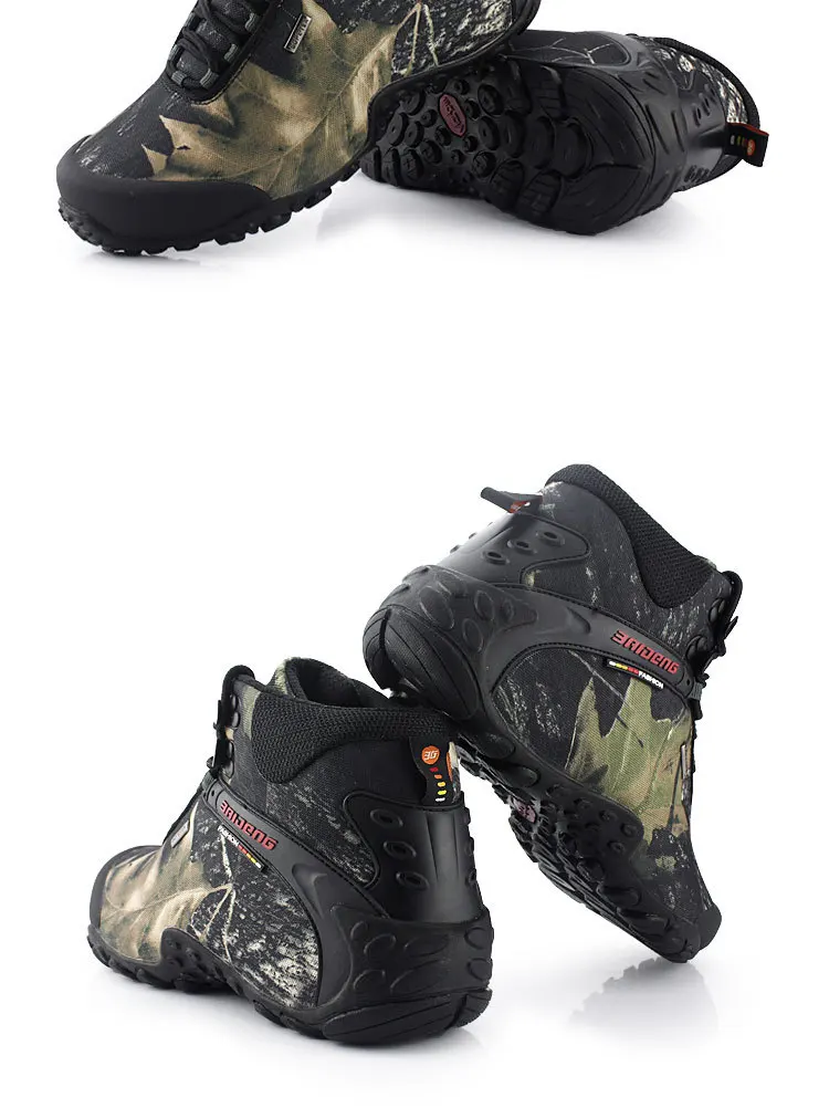 Уличные Eu40-46 мужские карго Тактические камуфляжные водонепроницаемые парусиновые треккинговые ботинки мужские Противоскользящие спортивные альпинистские походные ботинки