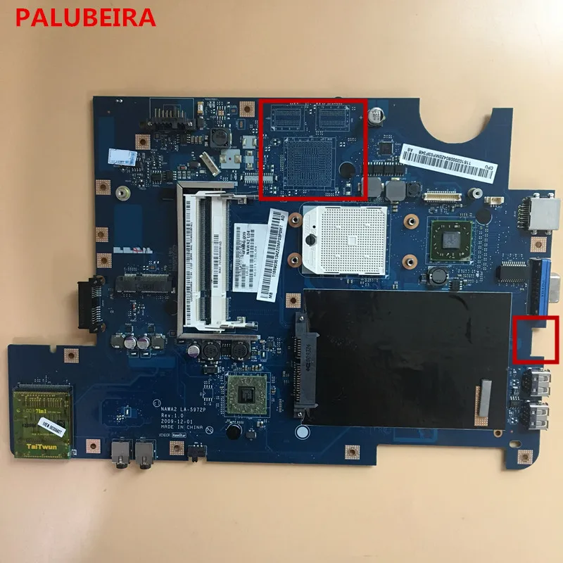 

PALUBEIRA free shipping for lenovo G555 loptop motherboard 69035134 NAWA2 LA-5972P high quality DDR3 100% tested fully work