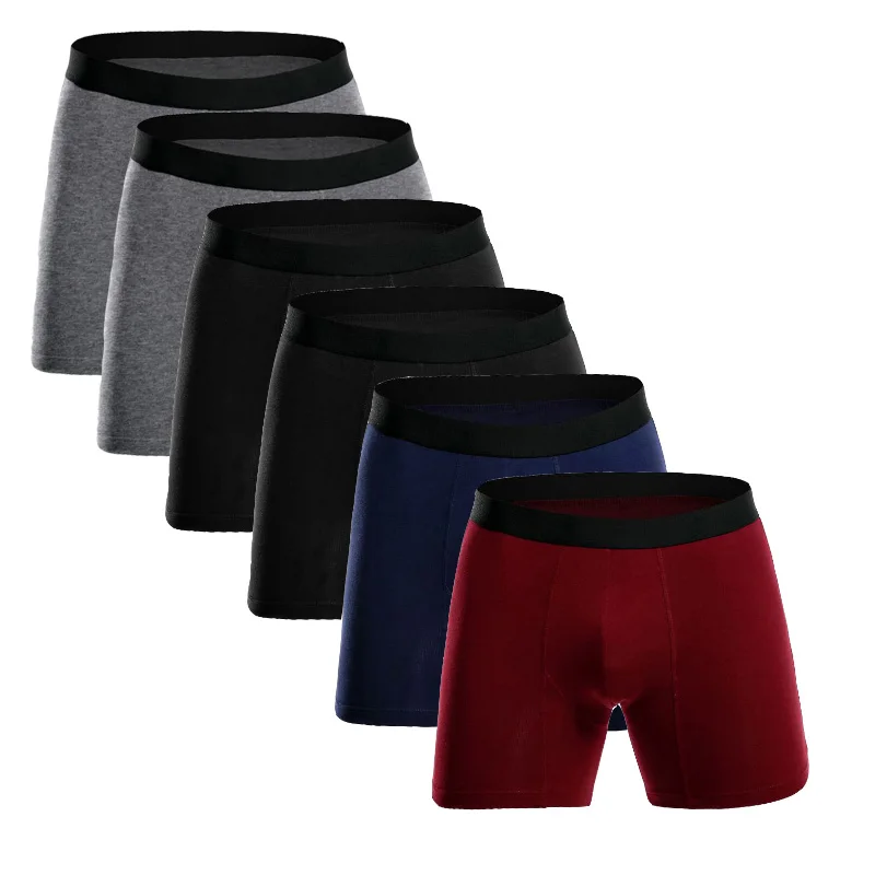 Cotton Mens Underwear Boxer Long Leg Boxers Men Male Panties Men's