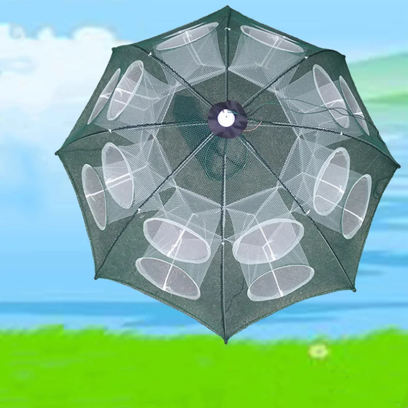 

Fishing gear, fishing cage net, shrimp cage net, hand cast net automatic folding umbrella cage