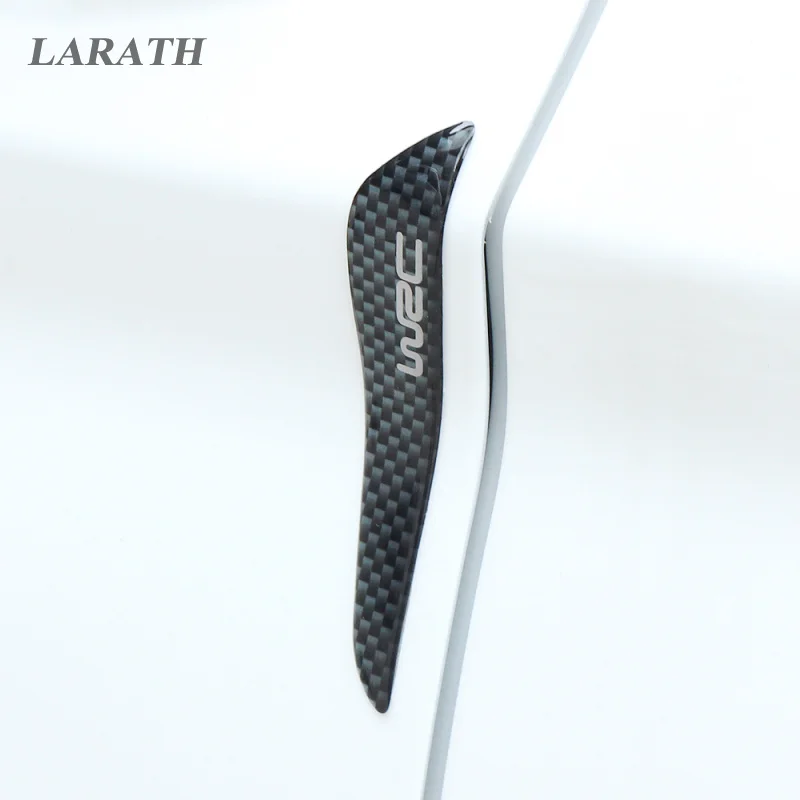 

4PCS Carbon Fiber Car Carbon Fiber Protector PU Surface Anti-Rub Door Edge Strips Auto Car Rearview Mirror Side Door Bumper