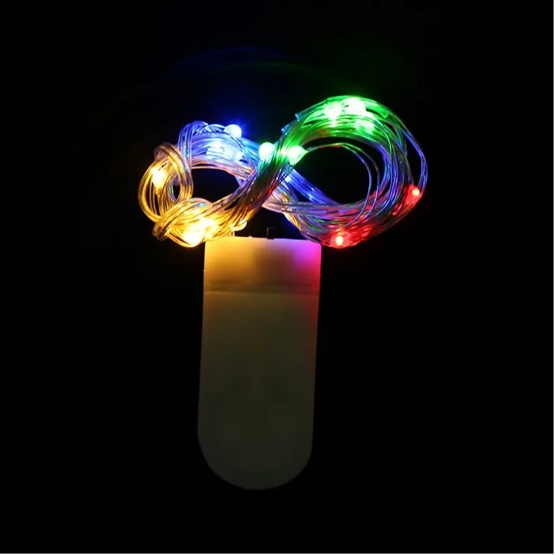 Хит, 3 м, 4 м, 5 м, светодиодный, креативный, 7 цветов, кнопка, батарейный блок, медная лампа, серия, маленькие декоративные мини-лампы