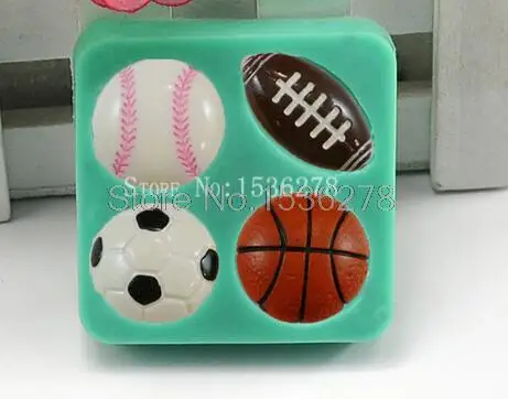 Футбол, баскетбол, футбол, теннис, мяч, форма для шоколада, помадки, кухонный инструмент для выпечки, украшения торта, формы для выпечки A395