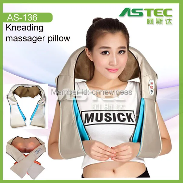 AS136 vibrating massage pillow, car massage pillow, head massage pillowpillow lovepillow