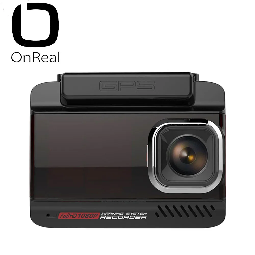 

OnReal Dash Cam 3-in-1 Car DVR 3" IPS Russian Version Electronic Dog CarCam FHD dash cam with GPS Driving auto Recorder