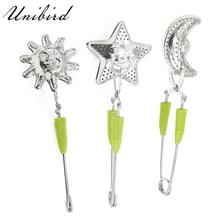 Unibird Star/Луна/ВС Форма Нержавеющая сталь Чай ситечко с силиконовой ручкой травяная специя фильтр ложка приправа для заварки Чай ware