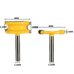 2 предмета 1/4 "хвостовика 1/4" Диаметр флейта и бисера маршрутизатор Набор бит деревянные фреза дроворубка деревообрабатывающие резак