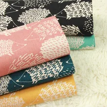 Половина ярда Плотная хлопковая ткань с рисунком ежика ручной работы DIY рот золотой пакет мешок Ткань хлопок B400