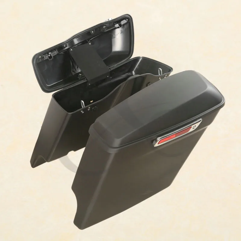 Матовая Расширенный Stretched сумки W/защелка+ ключи для Harley Touring Road Glide- FLHTCU FLHRC Road king UltraClassic