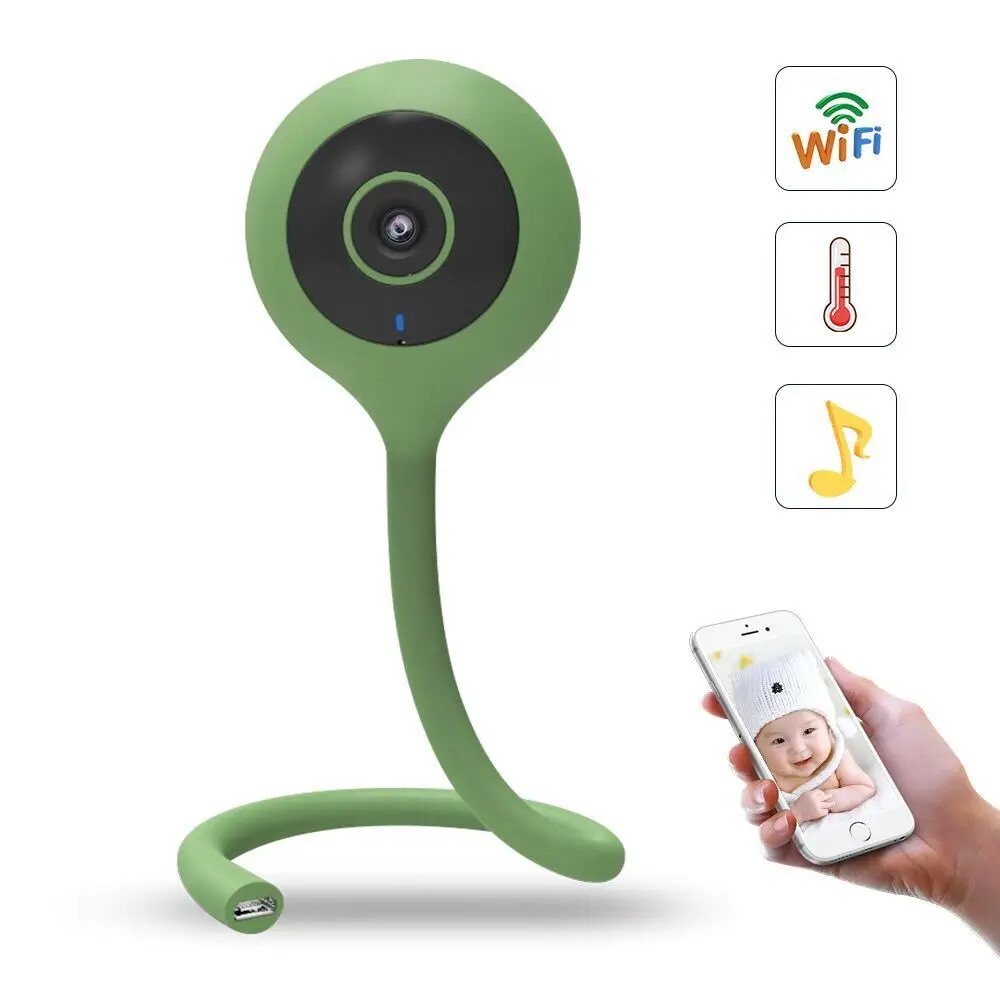 

Wouwon Display Temperature&Humidity Baby/Pets Monitor Mini IP Camera WiFi Wireless Security Camera CCTV Surveillance Camera P2P