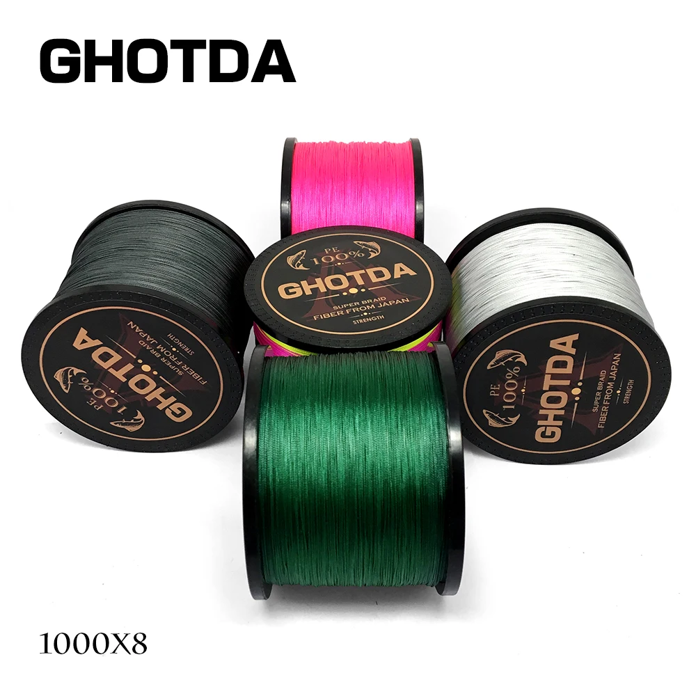 Braided Fishing Line Sea Saltwater Fishing 8 Strands 1000M 100 PEin