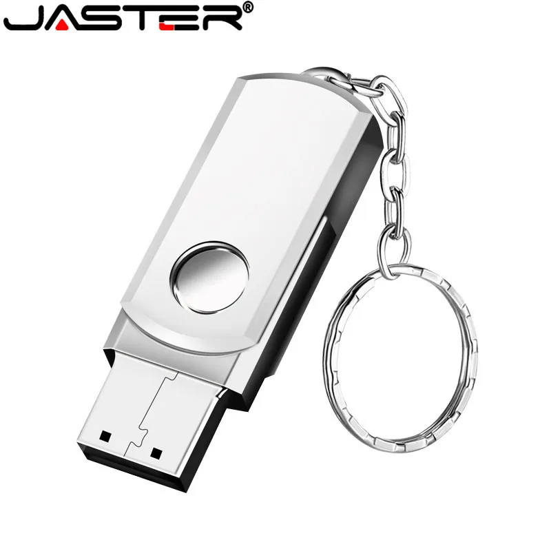

JASTER USB Flash Drive 2.0 Metal Key Chain Usb Pendrive High Speed Micro USB Stick Over 10pcs Free Custom Logo External storage