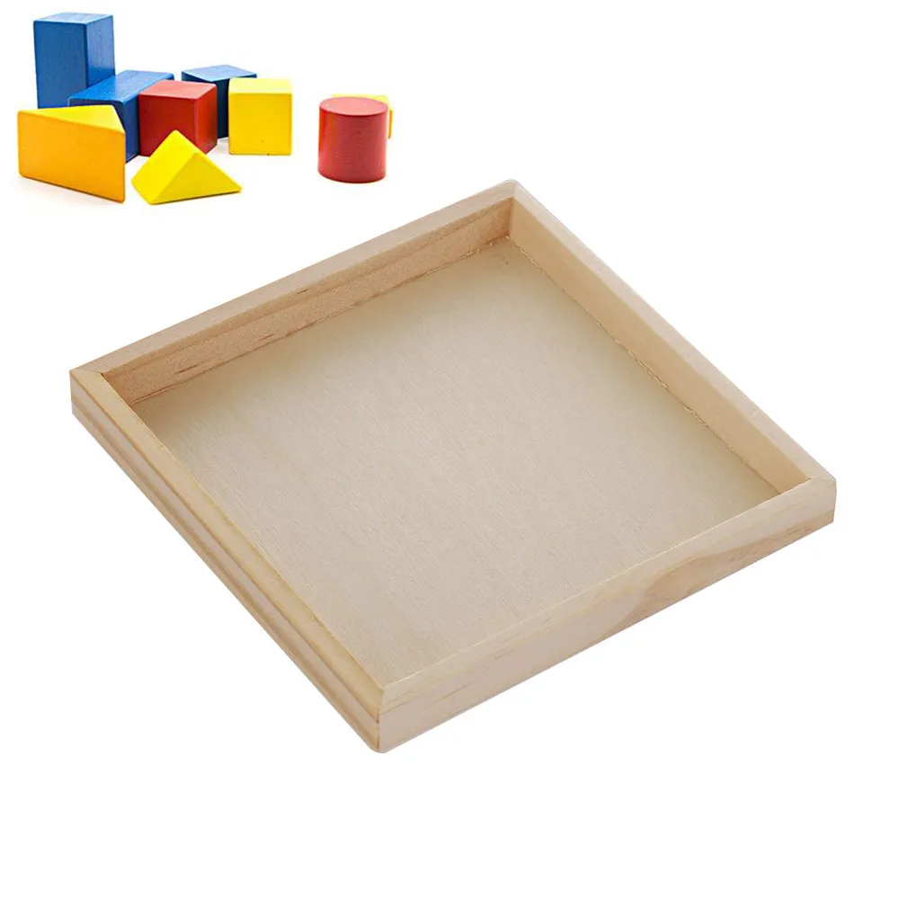 

1PC 12x12cm Wood Plate Pallet Six-Sided Painting Building Block Kids Toy Model Wooden Craft Scrapbook Handmade Kids Gift