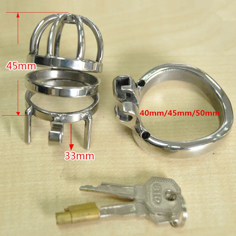 304 Stainless Steel Chastity Belt Penis Cage Cock Ring Sleeve Male Chastity Device Peins Lock Adult Games BDSM Sex Toys For Men