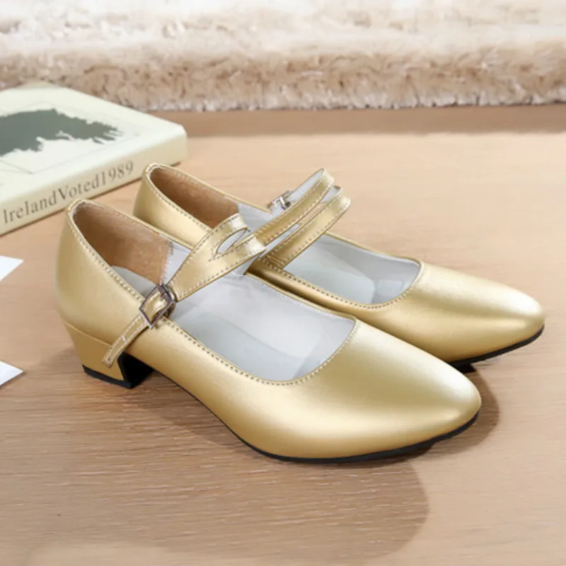 Adult  Shoes New Superfine Leather High-heeled Latin Shoes Dancing Hall Slip-proof Salsa Tango Barbara Girl's High-heeled Shoes
