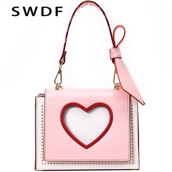 

Women Crossbody Bag 2020 New Female Designer Openwork Heart Style Women's Shoulder Bag Girls Fashion Tote Handbag Bags For Women