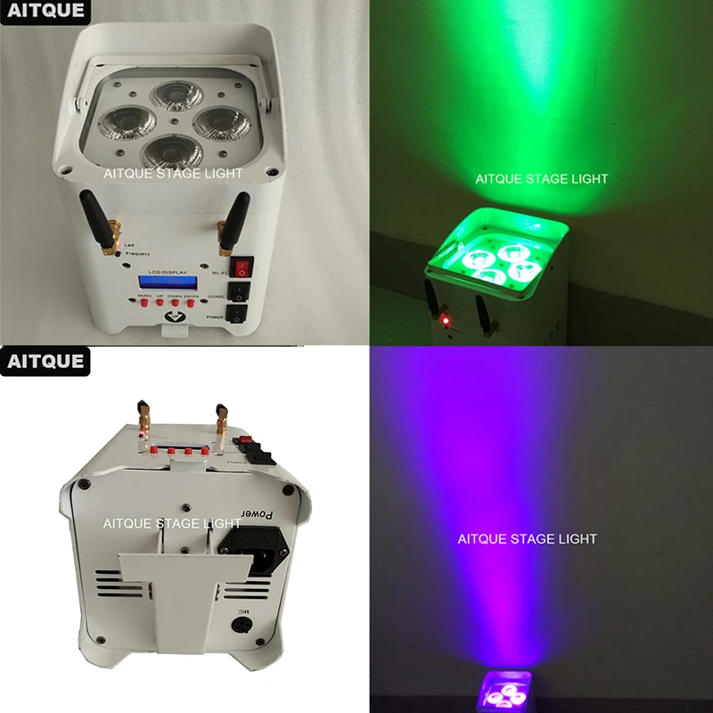 12lot Party battery powered dj uplights wireless dmx led par 4x12w uv