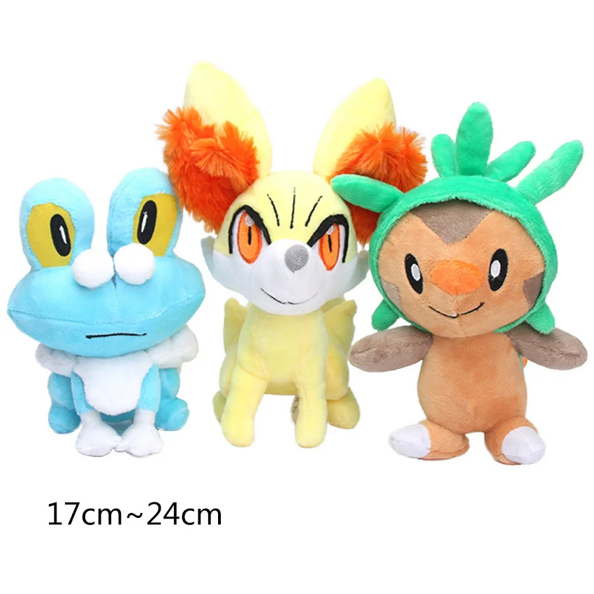 17-24 см карманная серия XY Starter Chespin Fennekin Froakie Плюшевые куклы мягкие игрушки выберите стиль для детей