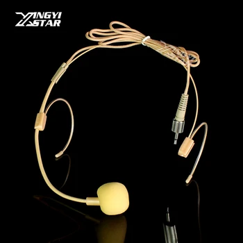 

Invisible 3.5mm Jack Screw Lockable Headworn Headset Microphone Condenser Mic For UHF Wireless Microphones Beltpack Transmitter