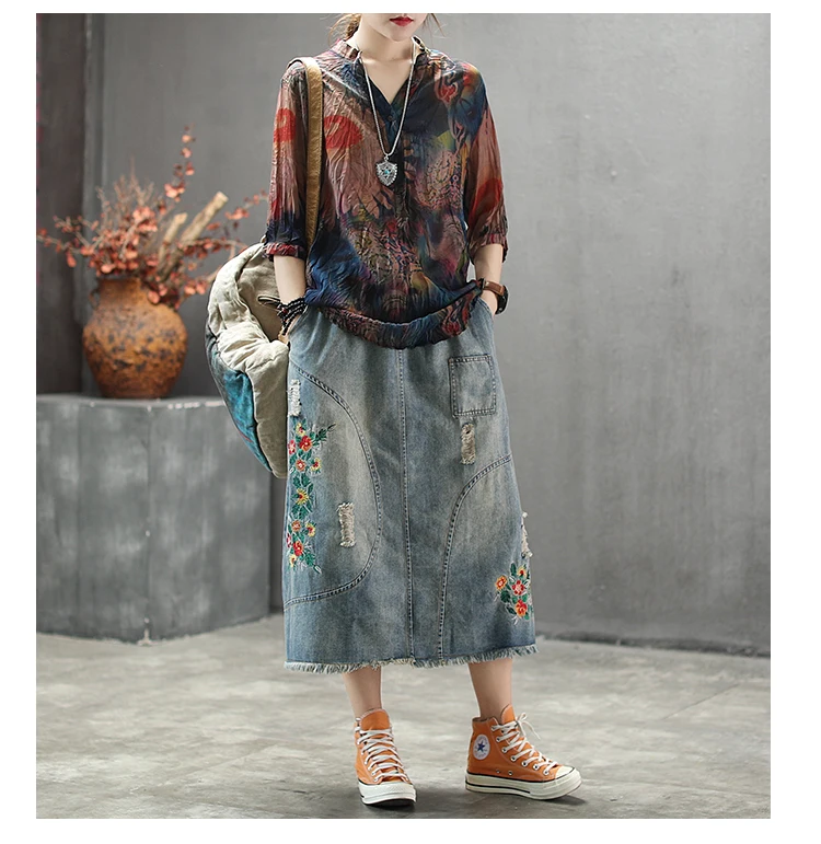 silk blouses Max LuLu Summer Korean Fashion Ladies Linen Tops And Blouses Womens Printed V Neck Chiffon Shirts Casual Vintage Cotton Clothes womens blouses