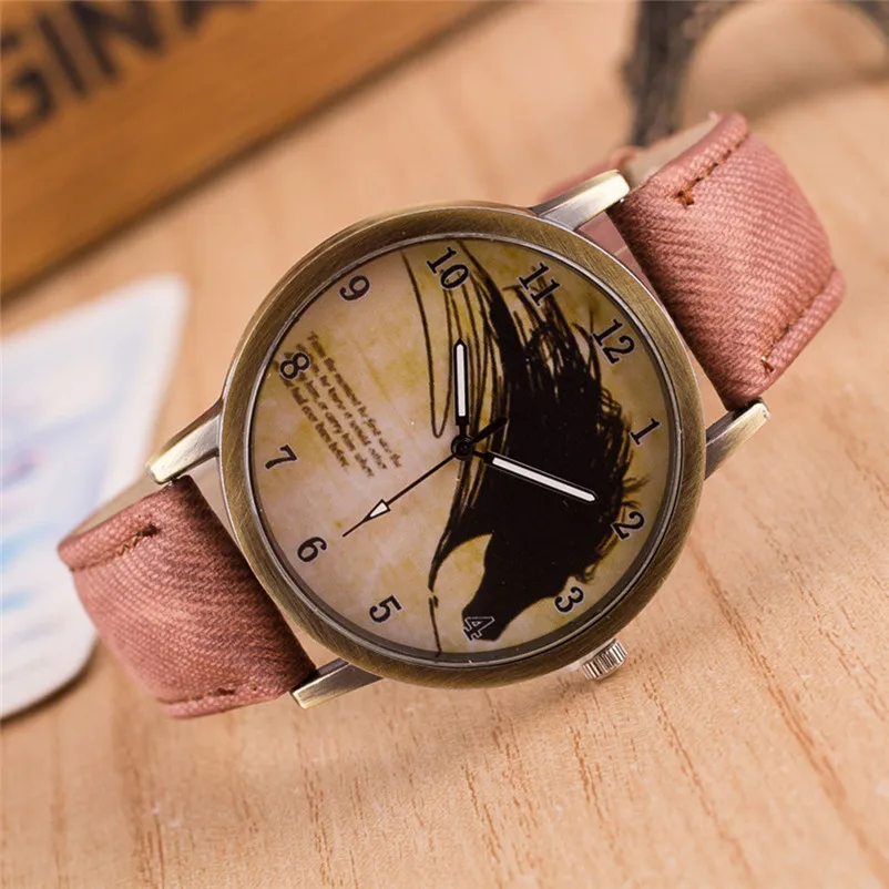 Fashion women's watches casual watches Retro Clock Wolf WristWatch Cowboy Leather Band Analog Quartz Watch clock M02 (30)