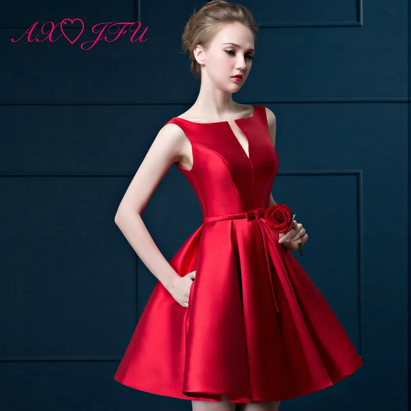 

AXJFU pink bow evening dresses red princess evening dress princess bow blue sisters dress white evening dress