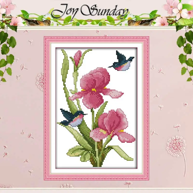 Flowers And Hummingbirds Counted Cross Stitch 11ct 14ct Cross Stitch