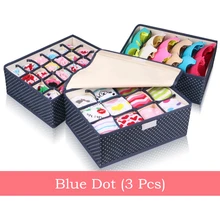 QUBABOBO Storage Box Set With Cap Bra Socks Underwear Storage Box Underwear Organizer 3Pcs Set Sock
