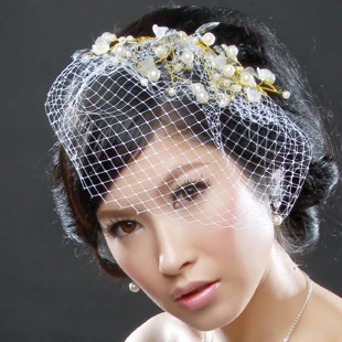 Gratis Verzending, Birdcage Korte Sluier Retro Bridal Ivoor Kristallen  Parels, bruiloft Tiara, Witte Bruid Hoed, FW55|fascinator  wedding|fascination nettiara making - AliExpress
