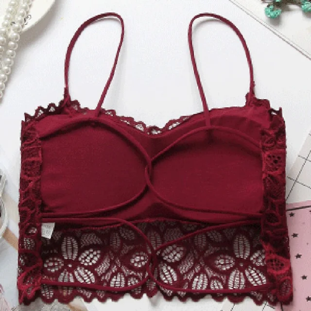 Female Bralette Lingerie Woman Intimates Sexy Floral Lace BH Bras for Women Full Cup Embroidery Solid Colour Padded Push-up Bra 20 UT0465R(2)