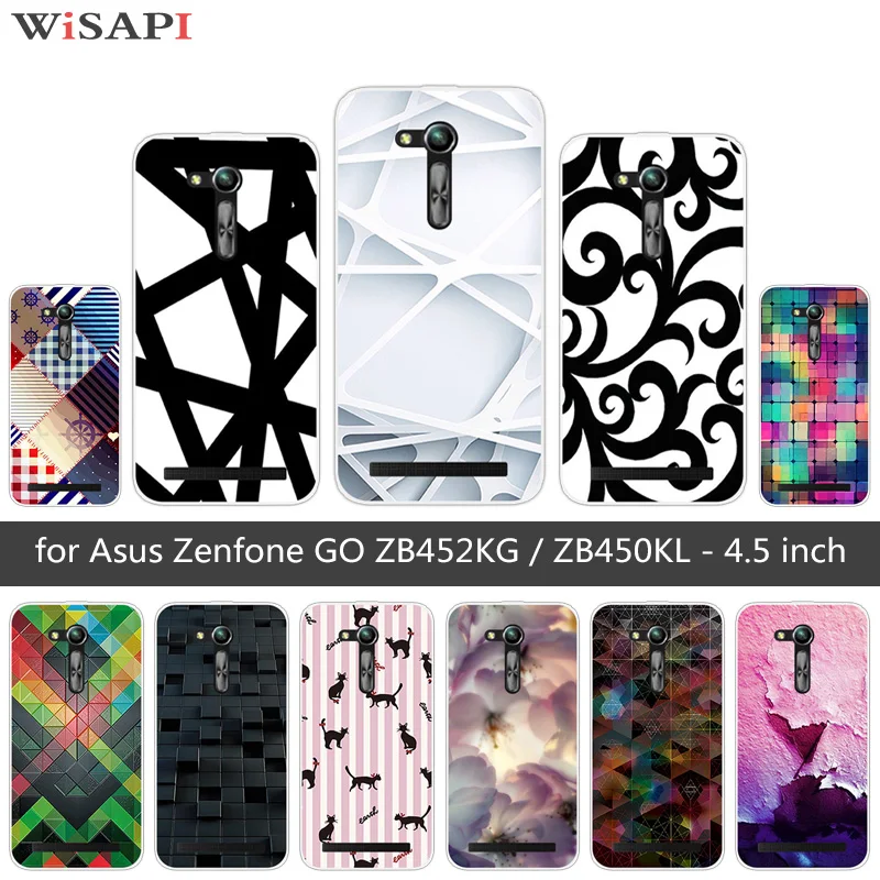 Для Asus Zenfone GO ZB452KG задняя крышка 4 5 дюйма Прозрачный Мягкий ТПУ причудливый чехол