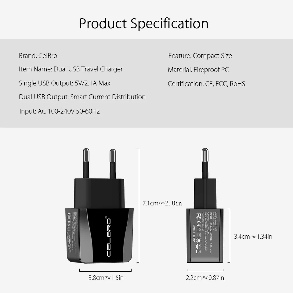 Мини-зарядное устройство с двумя USB разъемами 2.1A, маленькое дорожное настенное зарядное устройство, адаптер для iPhone, iPad, samsung, Xiaomi, зарядное устройство для мобильных телефонов, 2 порта, ЕС