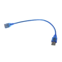 30cm Blue USB 2.0 Type A Female to Male AF-AM Extension Cable Cord                                                            #8